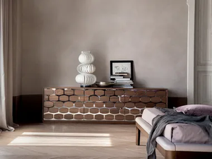 HONEY NIGHT - Wood veneer chest of drawers _ Tonin Casa